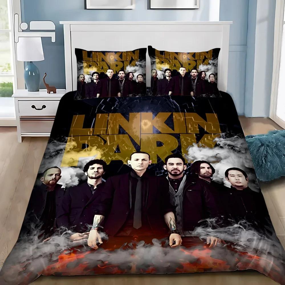 3D Печатный Набор Постельного Белья Рок-Группы Linkin P-Park Пододеяльник Linkin P-Park Двуспальный Полуторный Полный Queen King Взрослый Детский Постельное Белье