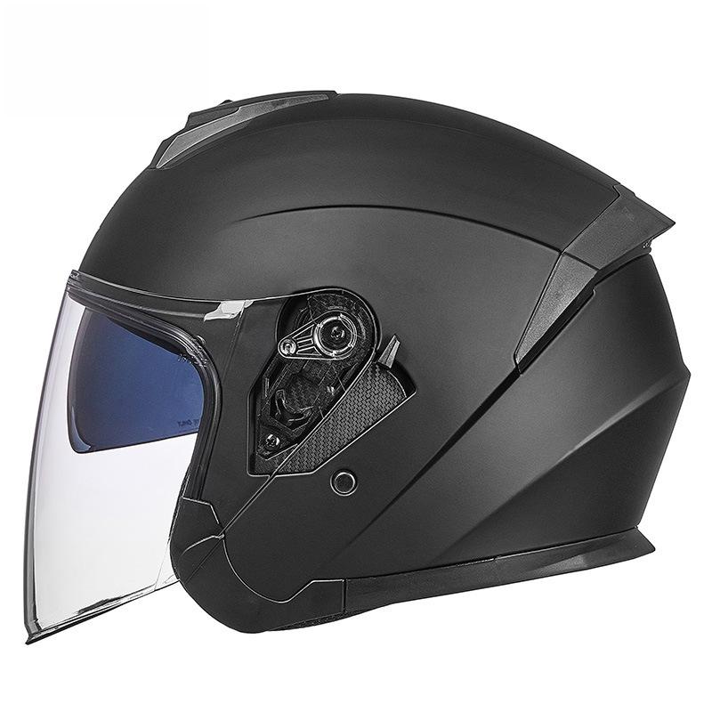 GXT Electric Motorcycle Helmet: Four-Season Sun Protection, Double Lens, Lightweight, Stylish, Half-Helmet for Summer.