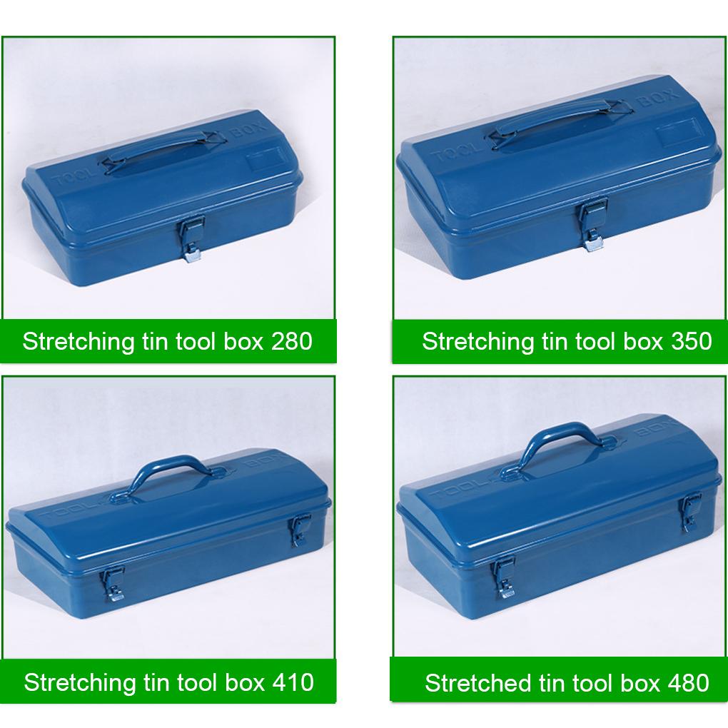 Железный ящик для инструментов, многоцелевой органайзер для хранения, металлический органайзер с ручкой, герметичный кейс для ручного ремонта инструментов для гаражной мастерской