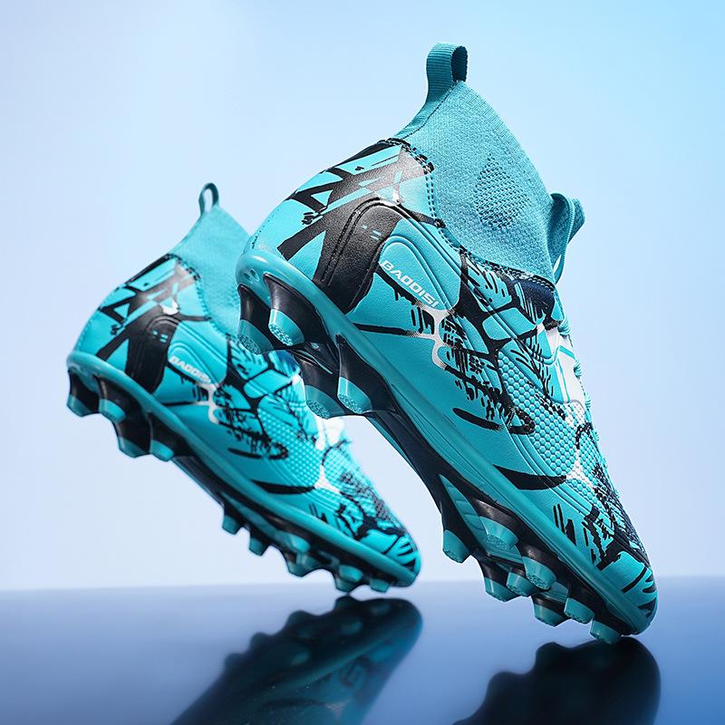 Футбольные бутсы большого размера с высоким верхом и шипами для учеников средней школы, профессиональная тренировочная обувь для взрослых, игровая обувь 2025