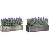 Plante Décorative - DKD HOME DECOR - Estándar - Bois Et Polyéthylène - Vert Et Lilas - 23x66x68 Cm