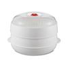DRYYHEML (Small Shop) Microwave Steamer, Steamed Vegetables, Microwave Container, Kitchen Microwave Steamer Pot, Food Steamer with Lid, White, Glass a