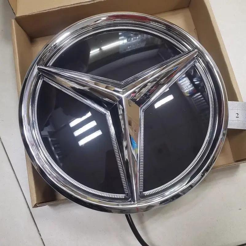 Для Mercedes benz W204 W205 W213 W177 W176 W218 W253 GLE GLC GLS W206 VITO W447Светящийся значок решетки 3D выпуклая звезда Передняя эмблема