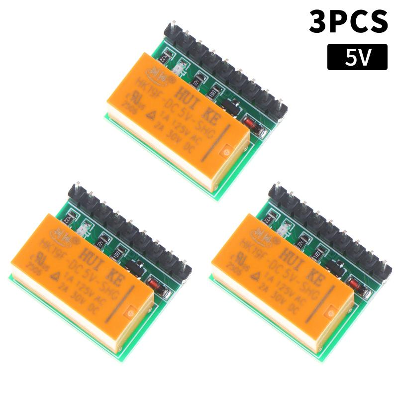 1/2/3Pcs Mini 1 Channel DC 5V DPDT Relay Module Double Pole Double Throw Switch Module HK19F PCB