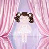 9-inch Plush Curly Ballet Girl Doll Baby Girl Plush Doll for Baby's First Birthday Gift White