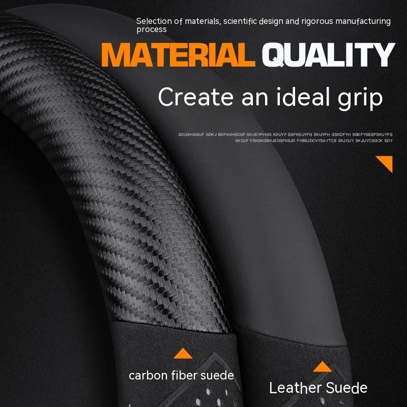 For Honda TYPE R Accord Civic HRV CRV CITY Jazz Pilot Odyssey Spirior FIT Carbon fiber Car Steering Wheel Cover Auto Accessories XA6
