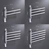 Space Aluminum Towel Rack Rotatable Multi-bar Toilet Stainless Steel Bathroom Towel Bar Hardware Pendant Rack