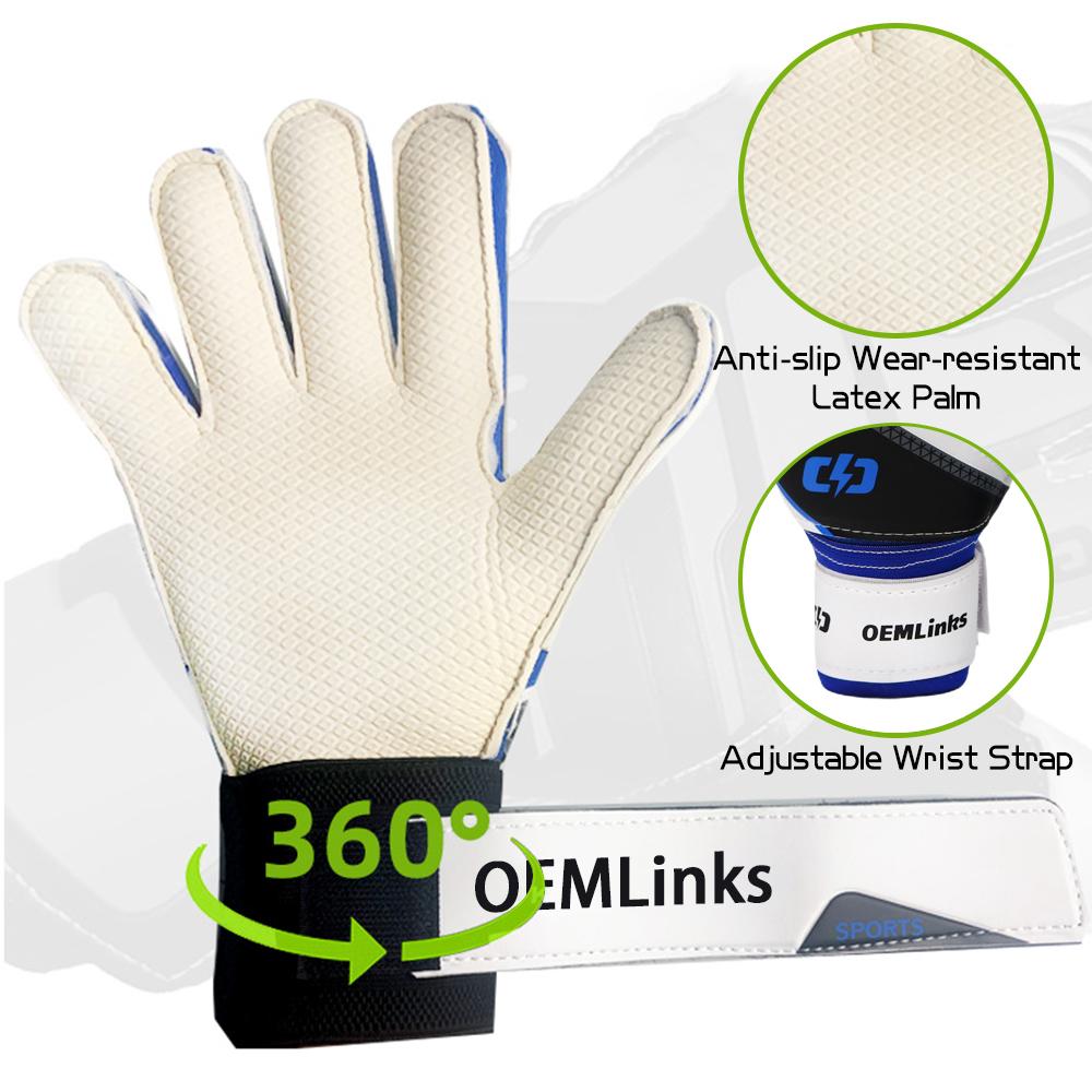 Профессиональные футбольные вратарские перчатки, высокоэффективные противоскользящие футбольные вратарские перчатки, латексные утолщенные перчатки для детей и взрослых