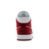 Кроссовки женские Air Jordan 1 Mid Red Velvet белые черные Team-Red FZ3334-100