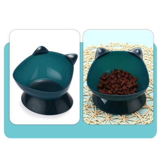 Миска для кошек со съемным эргономичным основанием, защита от разливов, очистка, защита от загрязнений, поилка, защита шеи, защита кошачьей еды