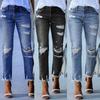 2025 Washed Ripped Tassel Skinny Stretch Jeans for Women - European & American Style