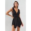 V-neck Dress Swimsuit Black 231120