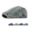 Vintage Denim Forward Cap Women's Spring Summer Peaked Cap Men Beret