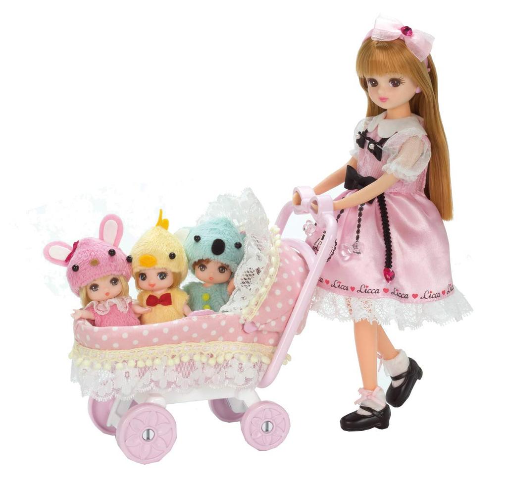TAKARA TOMY Mitsugo Baby Play 3 Years Old and Passes Toy Safety ST Mark Licca TAKARA TOMY "Licca-chan LF-11 Stroller" Dress-up Doll, House, Toy,