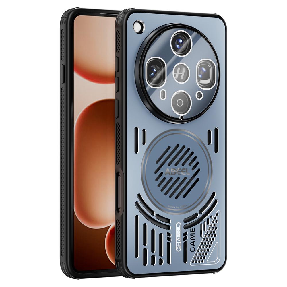 ABEEL For Oppo Find X8 Ultra 5G Magnetic Case Aluminium Alloy+PC+TPU Hollow Heat Dissipation Phone Cover