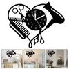 Hairdresser Wall Clock with Scissors And Comb Pattern Salon Themed Accurate Time Displaying Vibrant Graphic Wall Clock