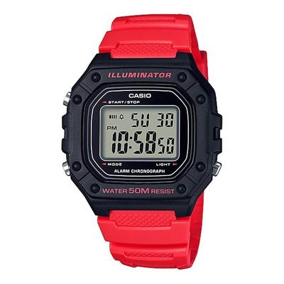 CASIO Стандартные цифровые часы W-218H-4BV Мужские Женские Дешевые Casio Chipkashi Красные Overseas Модель