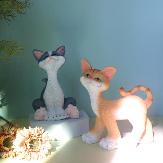 Орнамент Кот Удачи Материал смола Тонкая работа Скульптура кота Символ богатства Декор Украшение для дома и вечеринки