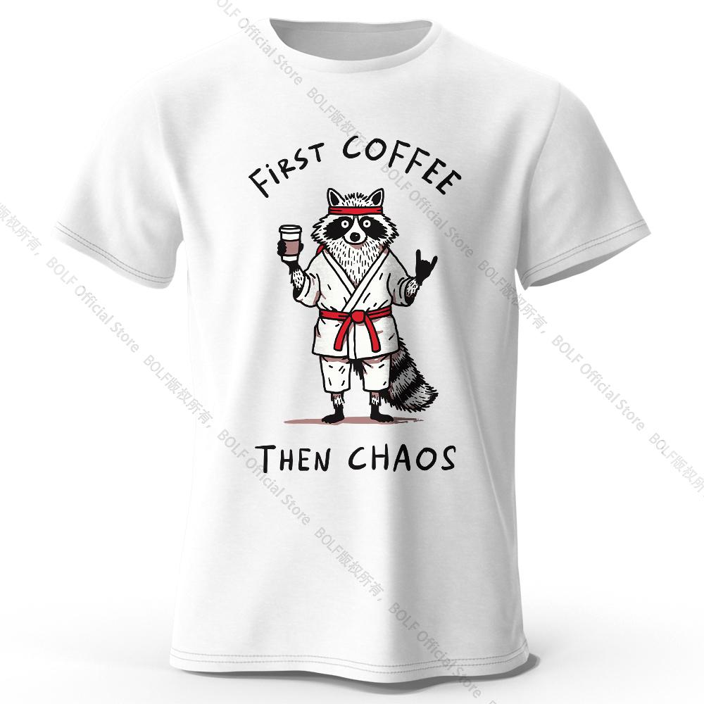 Мужская футболка с принтом "First Coffee" 100% хлопок Оверсайз Утренние графические футболки для женщин Летние топы Кафе Уличная одежда