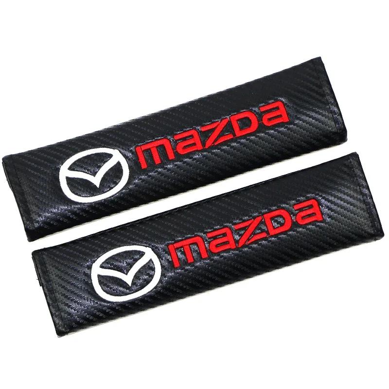 2ppcs Car Seat Belt cover Seat Belt Shoulder pads Q For Mazda 3 6 Atenza Axela CX3 CX5 MP MS RX8 Car Styling