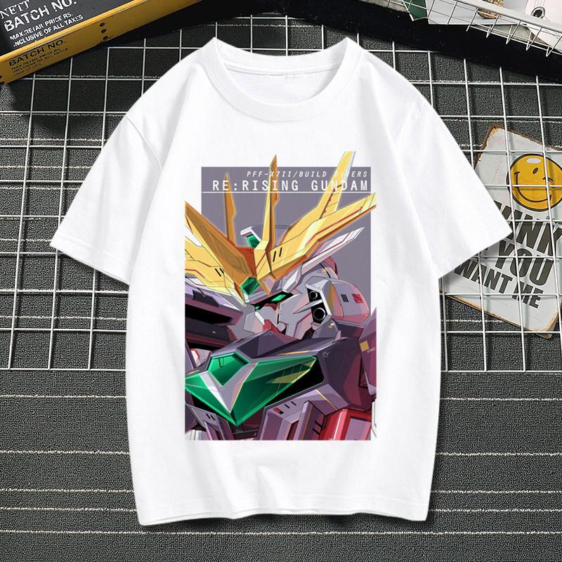 Аниме Футболка Mobile Suit Gundam для Мужчин Женщин Детей Классический Робот Графика Повседневная Хлопок Короткий Рукав Уличная Одежда Топ
