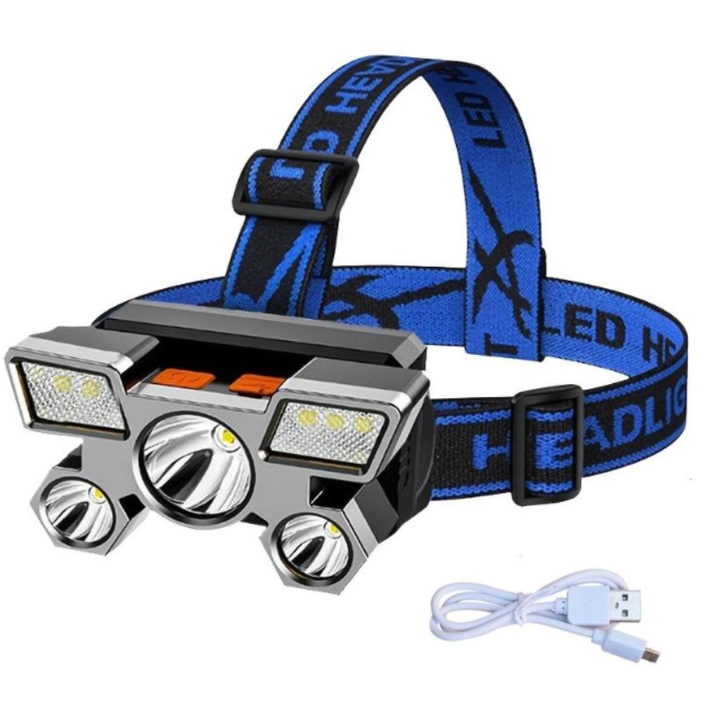 Высокомощный USB перезаряжаемый головной фонарь для рыбалки светодиодный налобный фонарь для кемпинга охотничий фонарь походные передние фонари