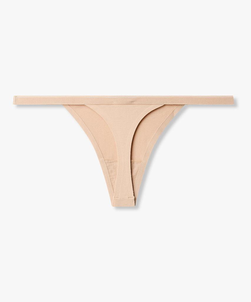 EMPORIO ARMANI UNDERWEAR Женские стринги с логотипом-орлом и эластичной лентой_Натуральный 0826310518