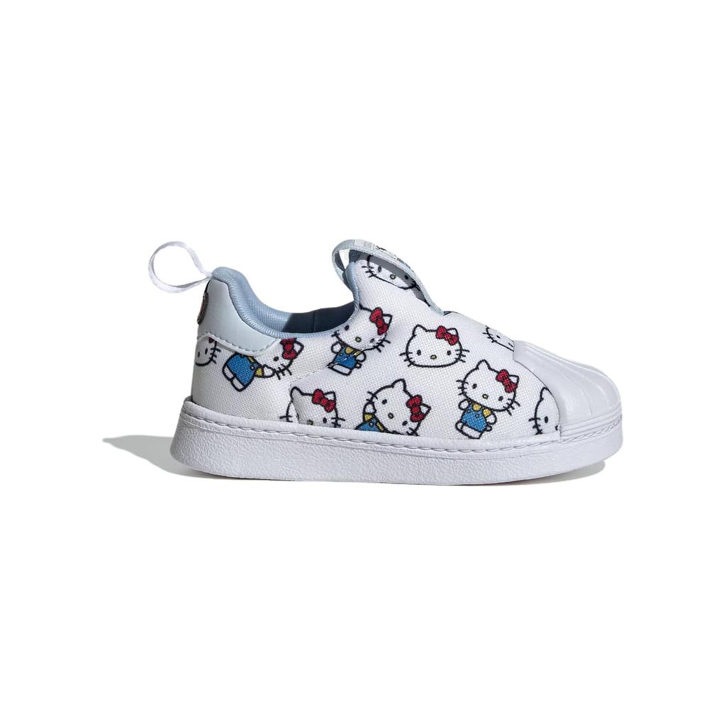 Hello Kitty x adidas Superstar 360 I Белые кроссовки для малышей с принтом по всей поверхности, облачно-белые, небесно-голубые, сияюще-голубые IF7019