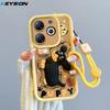 KEYSION Противоударный чехол для Realme Note 70 70T со шнурком Мягкий силиконовый Милый 3D мультяшный кукольный чехол для задней панели телефона для OPPO Realme 70T 70