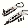 Ultimate Multitool Keychain - Compact Pocket Screwdriver Set Bottle Opener Led Flashlight For Camping Fishing & Hiking - Durable Steel Construction
