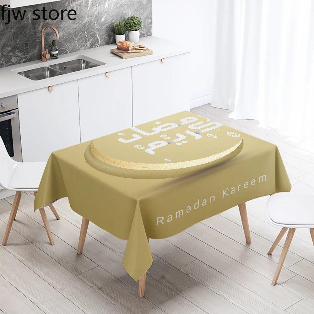 Рамадан украшение дома скатерть исламская мусульманская мечеть Рамадан Карим декоративная скатерть