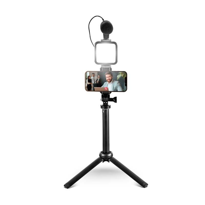 Trépied Vlog Et Livestream Avec Led Et Microphone Vlog 100 Wi Light