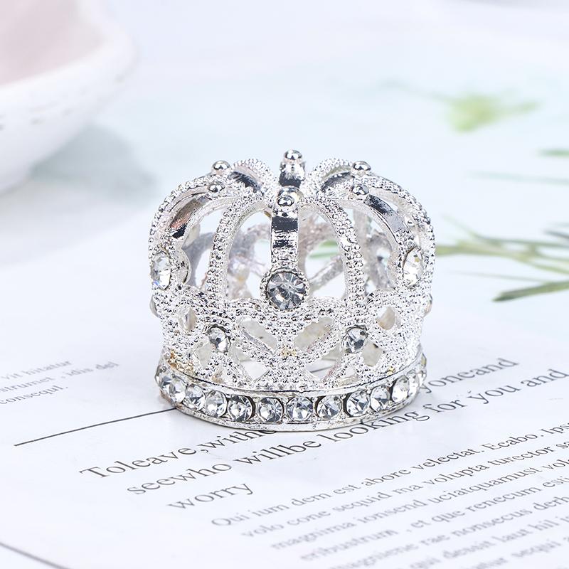 Dollhouse Miniature Gold Silver Bronze Mini Metal Alloy Crown Models Dolls Toys