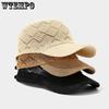 Grass Woven Duck Tongue Hat for Women Summer Outdoor Breathable Sun Hat Solid Color Casual Grass Hat