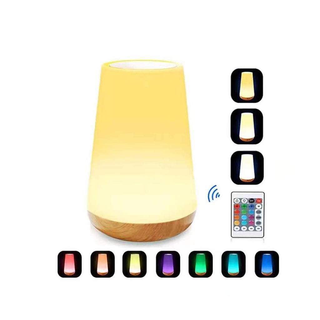 Красочный ночник RGB, меняющий цвет, атмосферная лампа с сенсорным управлением на пульте дистанционного управления