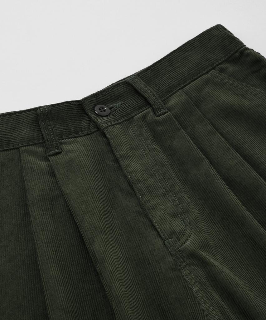 FRIZMWORKS Вельветовые брюки Comfort с двумя защипами _ Оливковый