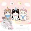 Оригинальный детский полностью автоматический безопасный зонт Cat Party для мальчиков и девочек, студенческий школьный зонт, зонт от солнца, зонт от дождя