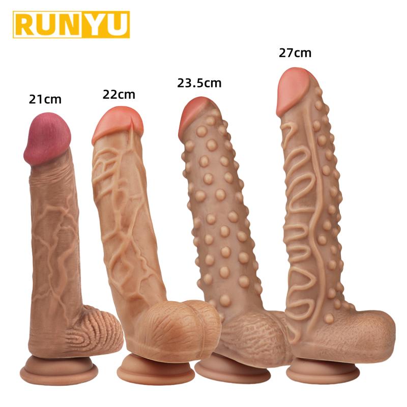 Реалистичный силиконовый фаллоимитатор с присоской, огромный искусственный член, большой пенис, фаллоимитаторы, секс-игрушки для женщин и мужчин, анальная Анальная пробка для взрослых, эротика