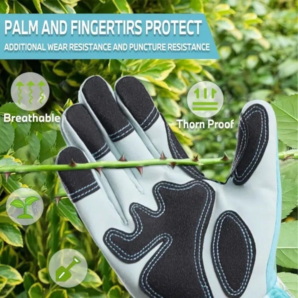 1 Pair Anti-Puncture Long Gardening Gloves Long Elbow Design Work Safety Glove Harvesting Peppers