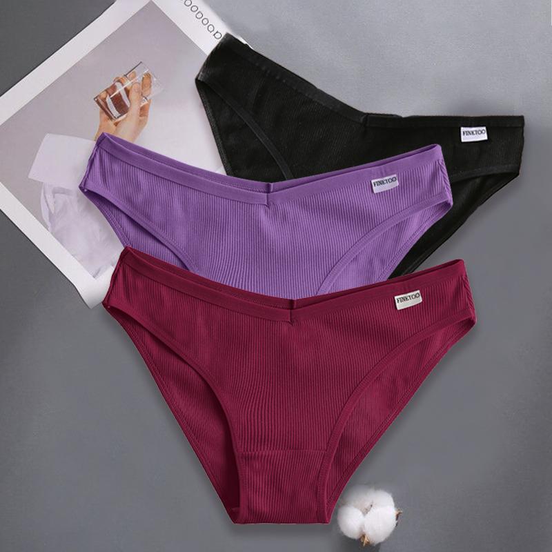 FINETOO 3 шт./компл. M-XXL женские сексуальные хлопковые трусики нижнее белье женские трусы женские трусы хлопковые трусики нижнее белье для девочек
