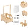 Wooden Baby Shower Crate Closet Basket with Handle, Portable, Storage Box Gifts