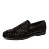 2024 NEW Pointed Toe Embroidery Rhinestone Flat Shoes For Men Male Wedding Dress Prom Homecoming Shoes Zapatos Hombre Vestir