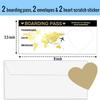 Boarding Pass Scratch Cards DIY Kit - Double Surprise Reveal for Wedding & Birthday, Creative Invitation Game Gift