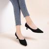 Cat's Eye Heel Pointed Thin Heel Comfortable Color, Flying Woven Shoes Temperament Fan Women's Heels Show High