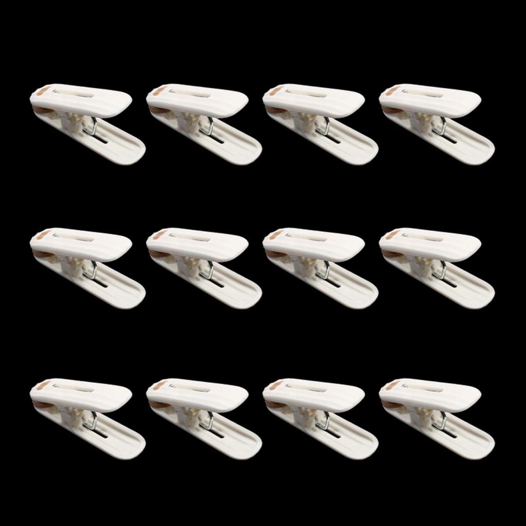 12Pcs PP Clothes Washing Clips Household Clothing Coat Hat Socks Pegs Sealing Pins Traceless Windproof Clips Hang Clamps
