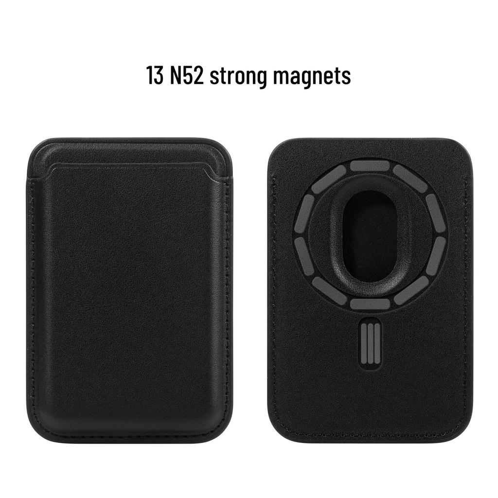 Магнитный кожаный держатель для карт, совместимый с MagSafe, для iPhone 17/17 Pro