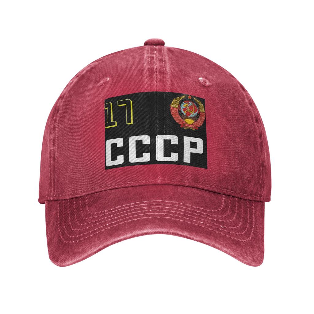 USSR Hammer And Sickle CCCP Russian Soviet Flag Denim Fabric Baseball Caps Snapback Baseball Hats Breathable Casquette Outdoor
