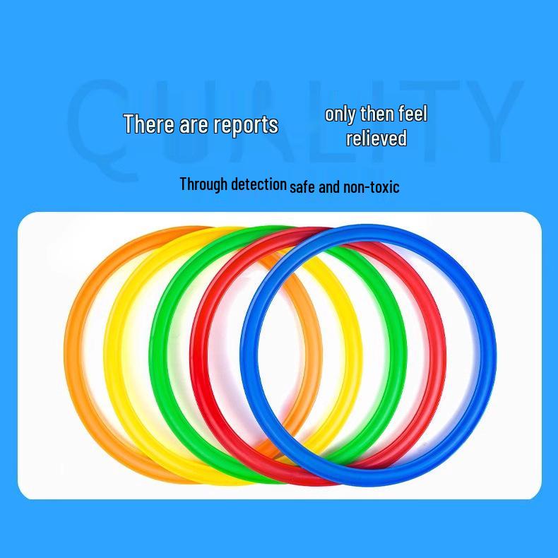 Kids' Sensory Training Equipment: Hopscotch Grid & Circle Rings for Physical Fitness