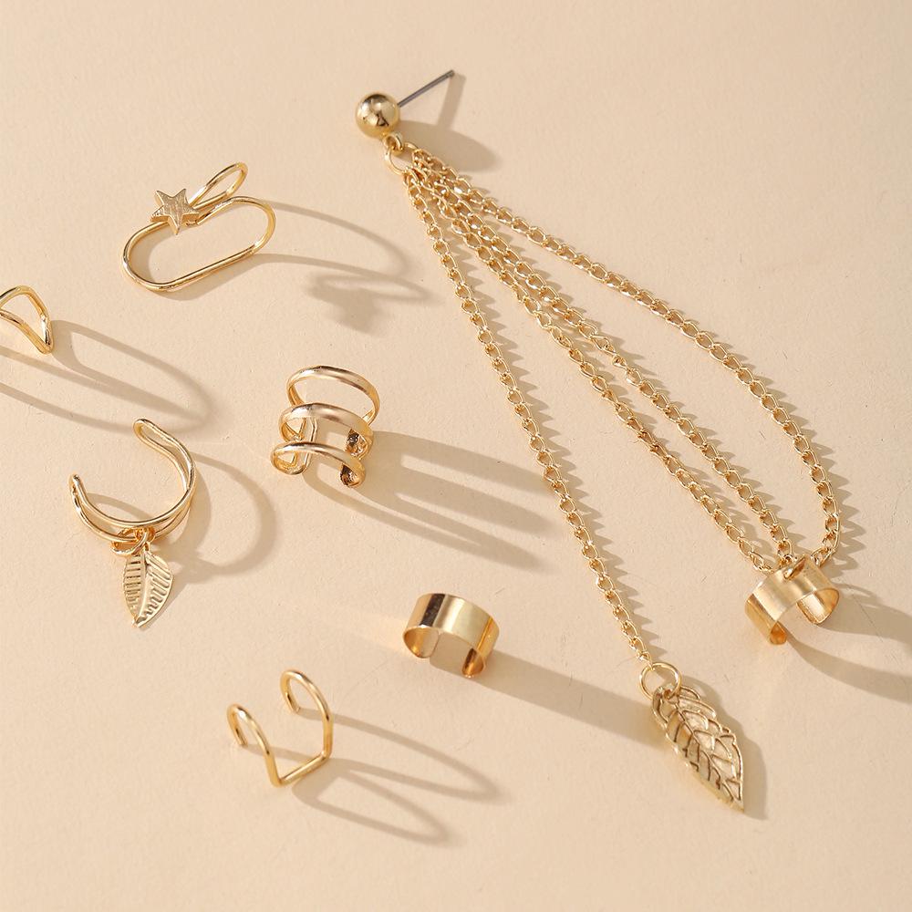 Creative Alloy Ear Clip Set: No Piercing Required, Simple Design