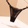 Seamless Diamond Lace Thong with Bow - Women's European & American Style